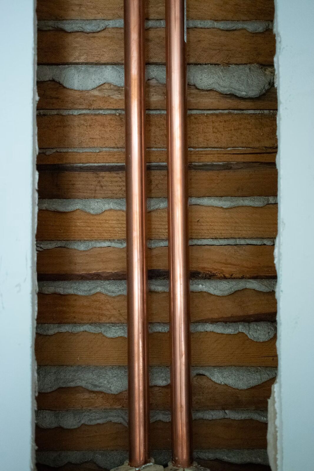 Exposed wall pipes, a common source of water damage